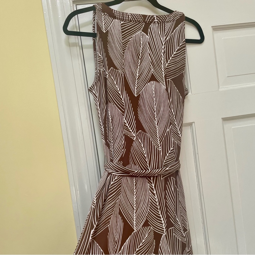 NWT Talbots women’s MP Jersey Shirtdress - Linear Palms print - Picture 4 of 12